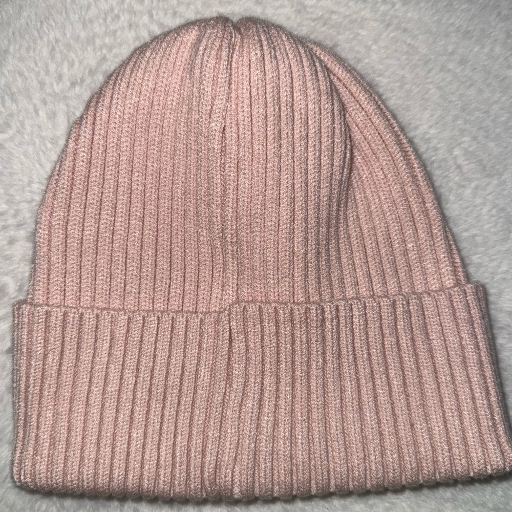 H&M Pink Ribbed Beanie